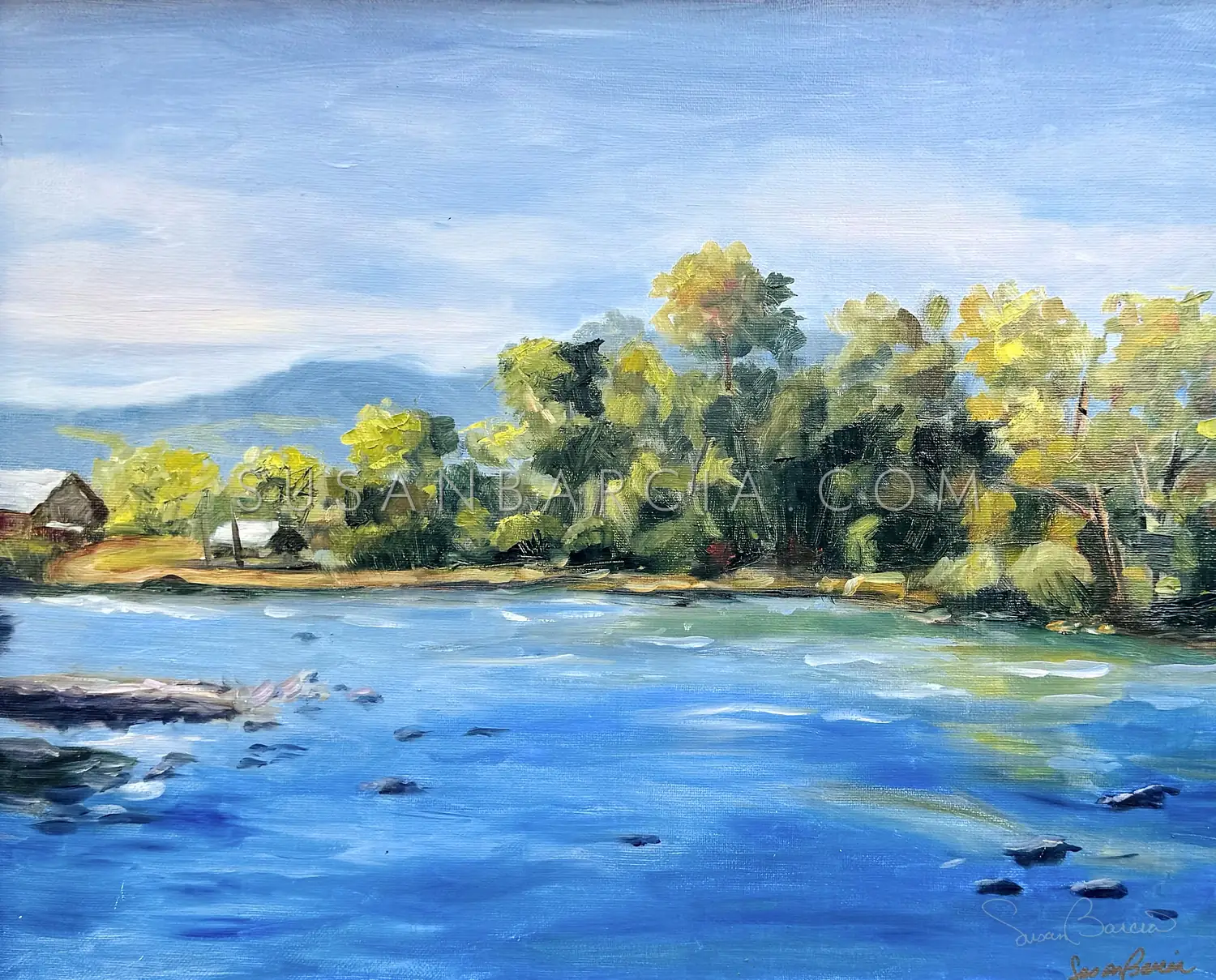 Blue Water Cove — original painting by Susan Barcia