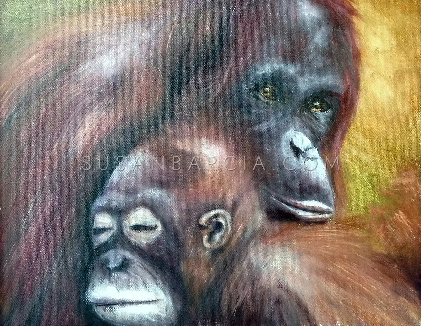 Holding On — original painting by Susan Barcia