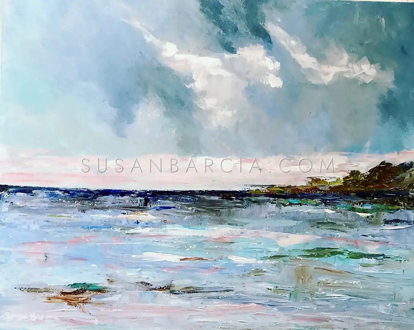Pink Horizon — original painting by Susan Barcia