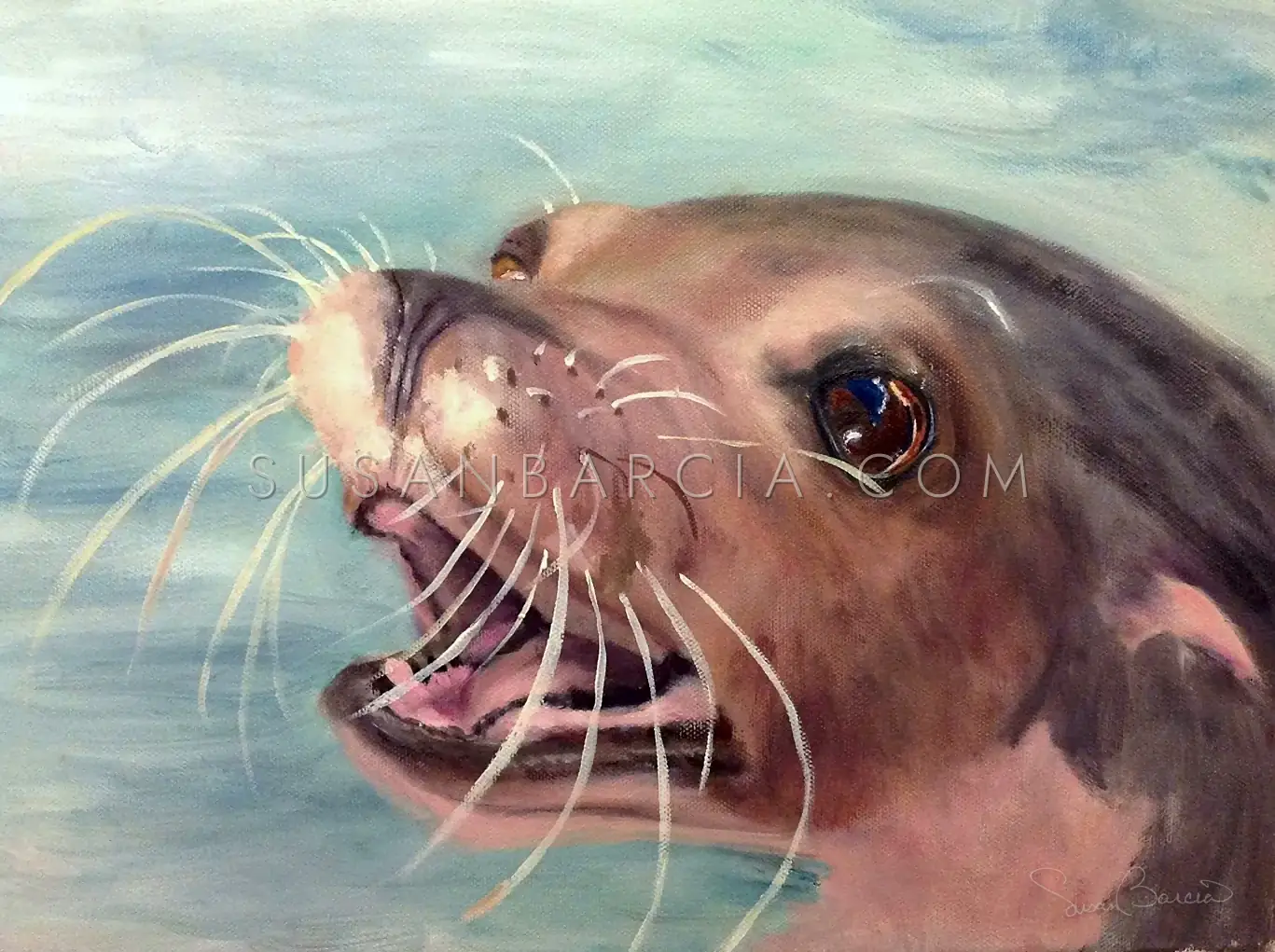 The Greeting — original painting by Susan Barcia