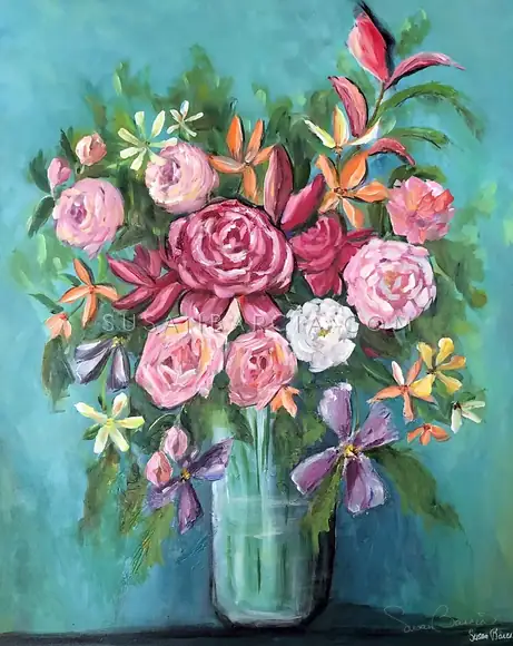 Garden Party — original painting by Susan Barcia