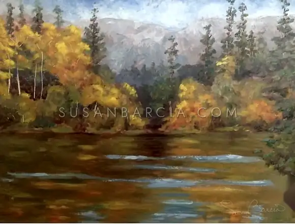 October Mirror — original painting by Susan Barcia