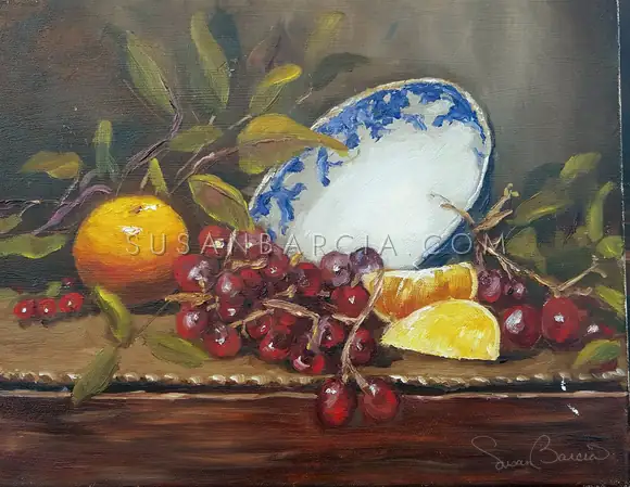 Blue Willow — original painting by Susan Barcia