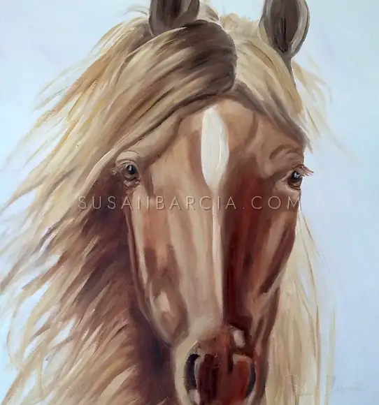 Golden Mane — original painting by Susan Barcia