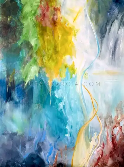 Sunlit Current — original painting by Susan Barcia