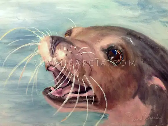 The Greeting — original painting by Susan Barcia